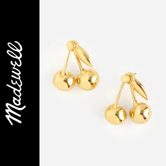 New! Madewell Cherry Statement Earrings - Picture 1 of 5